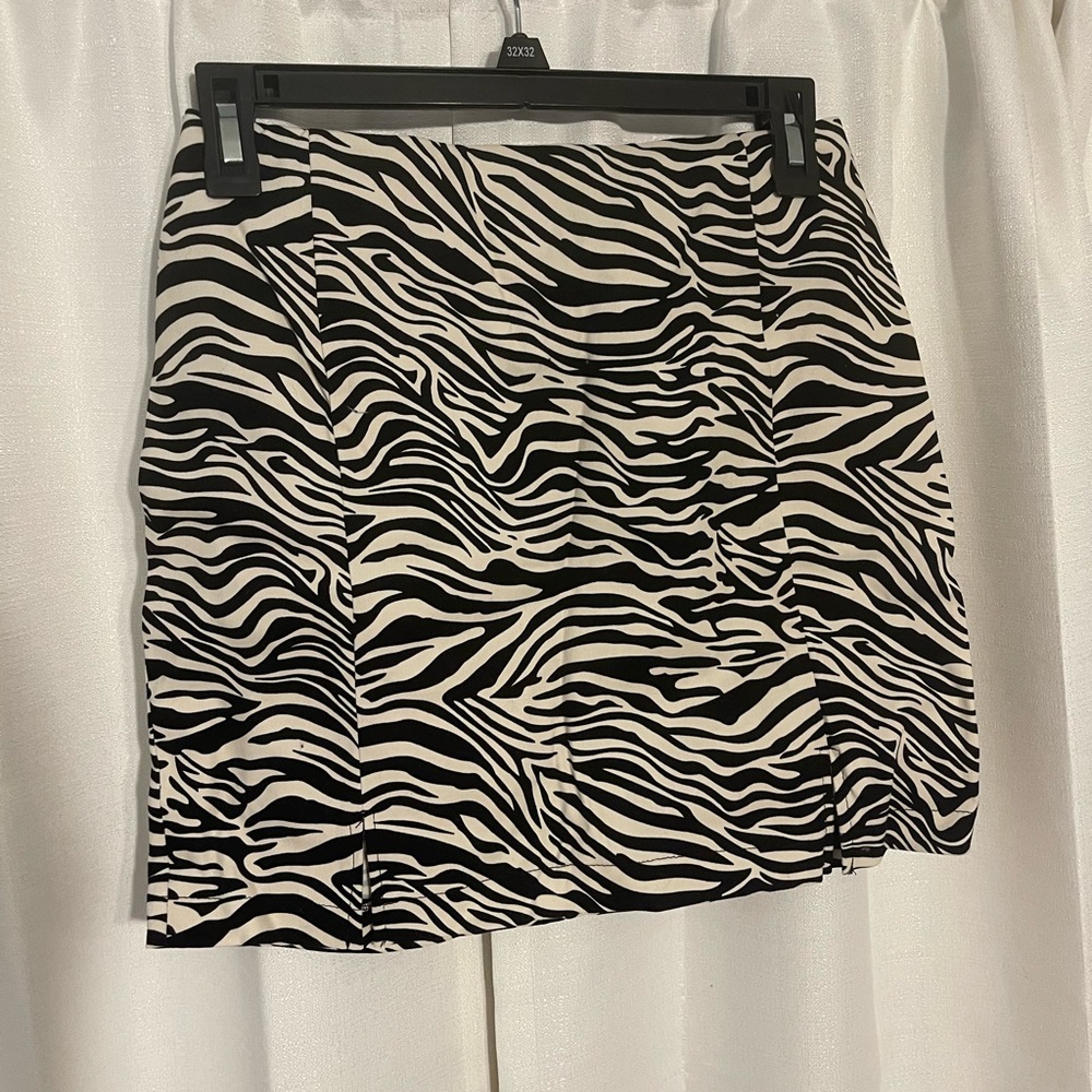 Zebra Print Mini Skirt